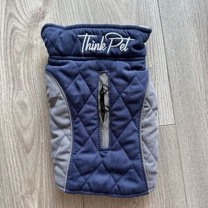 Navy and Gray Quilted pet vest